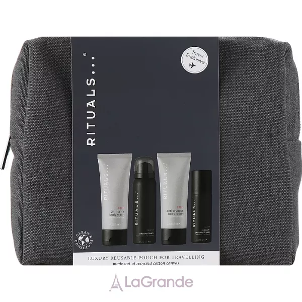 Rituals Samurai Men's Care Set ����� (sh/foam/50ml + deo/50ml + b/wash/70ml + b/lot/70ml + bag)