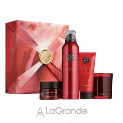 Rituals The Ritual of Ayurveda Medium Gift Set 2022  (sh/gel/200ml + b/scrub/125g + b/cr/100ml + candle/140g)