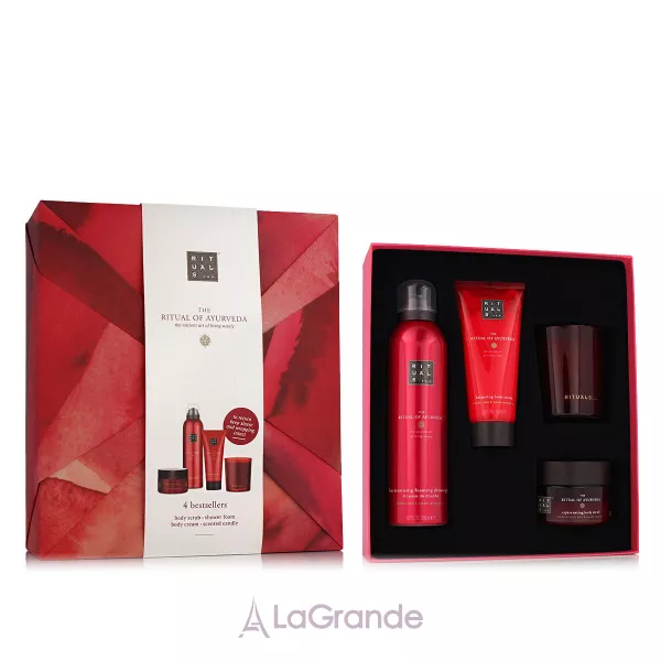 Rituals The Ritual of Ayurveda Medium Gift Set 2022 ����� (sh/gel/200ml + b/scrub/125g + b/cr/100ml + candle/140g)