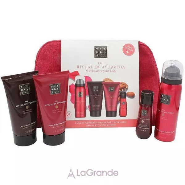 Rituals The Ritual of Ayurveda Hair & Body Gift Set ����� (shmp/70ml + cond/70ml + sh/gel/50ml + b/oil/30ml + bag)