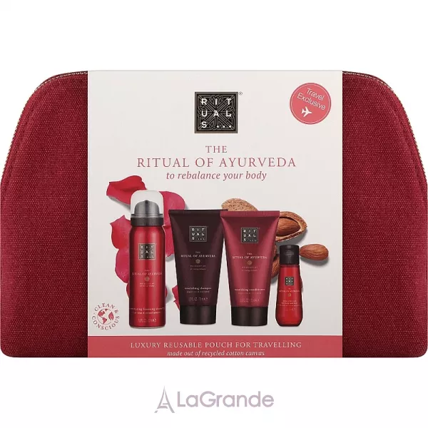Rituals The Ritual of Ayurveda Hair & Body Gift Set ����� (shmp/70ml + cond/70ml + sh/gel/50ml + b/oil/30ml + bag)