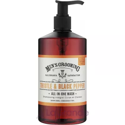 Scottish Fine Soaps Men's Grooming Thistle & Black Pepper All-In-One Wash        