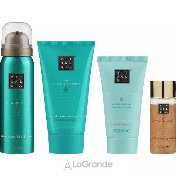 Rituals The Ritual of Karma Giftset Small ����� (sh/gel/50ml + sh/foam/50ml + b/cr/70ml + b/oil/30ml + bag)