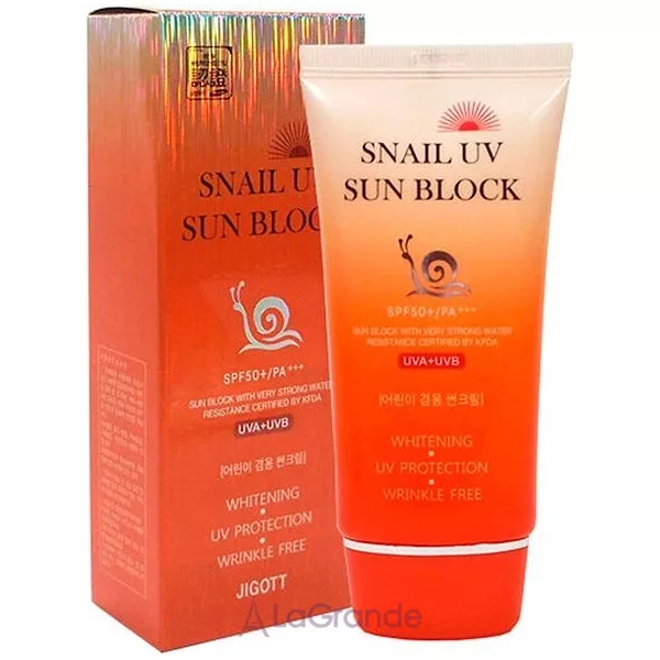 Jigott Snail UV Sun Block SPF 50+/PA+++ ���� �������������� � ������� ������ SPF 50+/PA+++