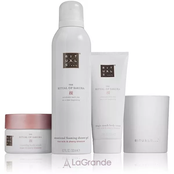 Rituals The Ritual Of Sakura Medium Gift Set 2023 ����� (scr/125g + cr/100ml + foam/200ml + �andle/140g)