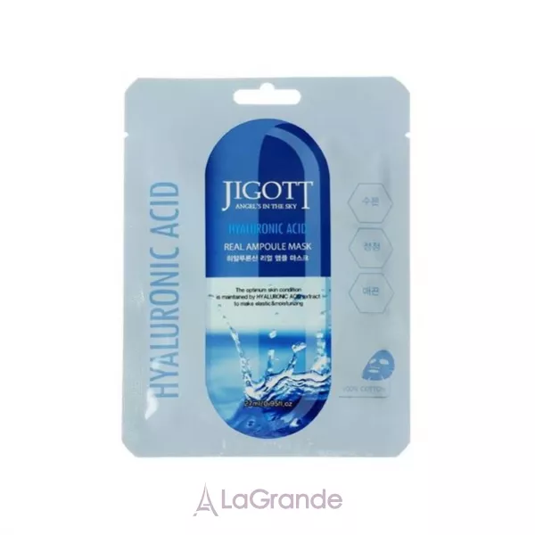 Jigott Hialuronic Acid Real Ampoule Mask �������� ����� ��� ������� � ����������� ��������