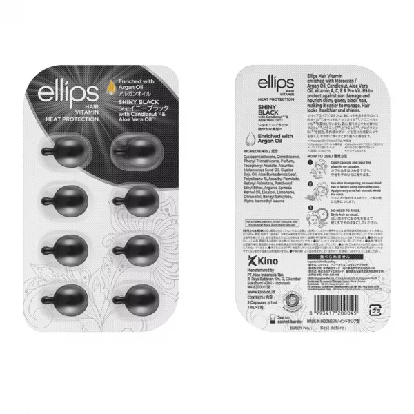 Ellips Hair Vitamin Shiny Black with Kemeri & Aloe Vera Oil ³����� ��� ������� 
