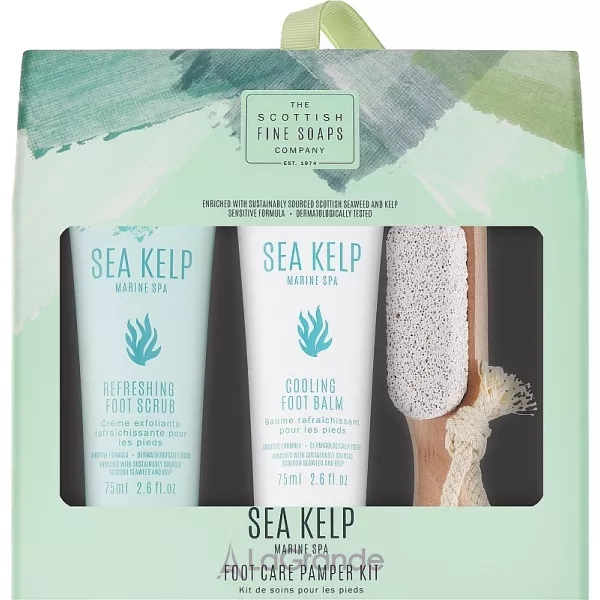 Scottish Fine Soaps Sea Kelp Foot Care Pamper Kit ����� ��� ����� �� ������ (f/scr/75ml + f/balm/75ml + f/file)