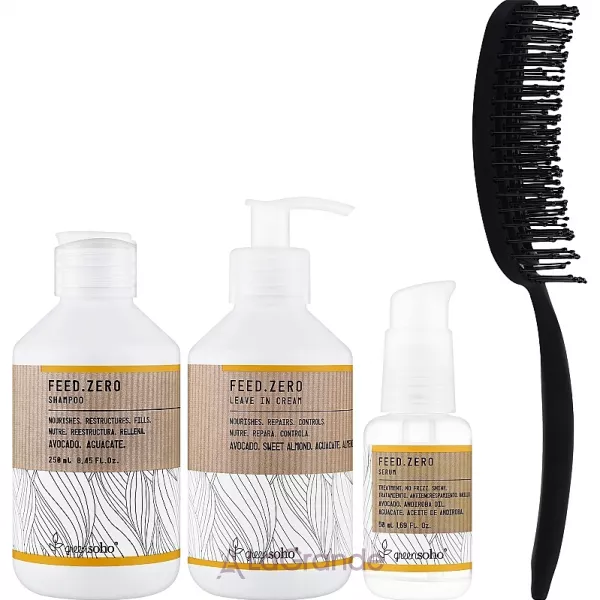 Greensoho Feed.Zero Ritual Kit (sham/250ml + mas/250ml + ser/50ml + mas/br/1pc) ����������� ����� ��� �����