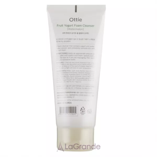 Ottie Fruits Yogurt Foam Cleanser Watermelon ����� ��� ���� ��������� ���������� 
