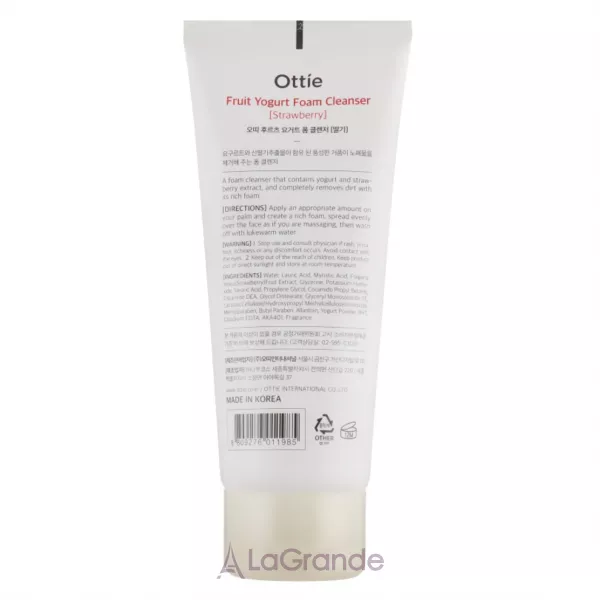 Ottie Fruits Yogurt Foam Cleanser Strawberry ����� ��� ���� ��������� ���������� 