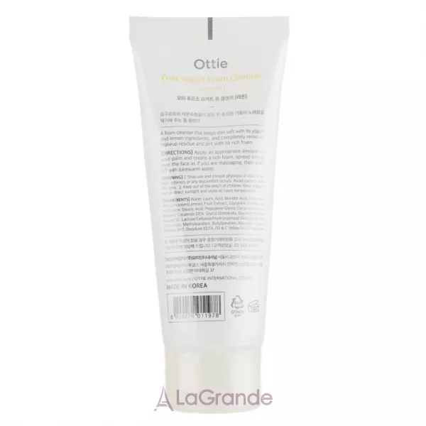 Ottie Fruits Yogurt Foam Cleanser Lemon ����� ��� ���� ��������� ���������� 