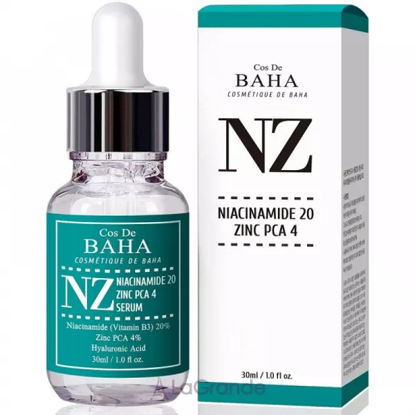 Cos De Baha Niacinamide 20% + Zinc 4% Serum ��������� ��� ���� � ������������ � ������