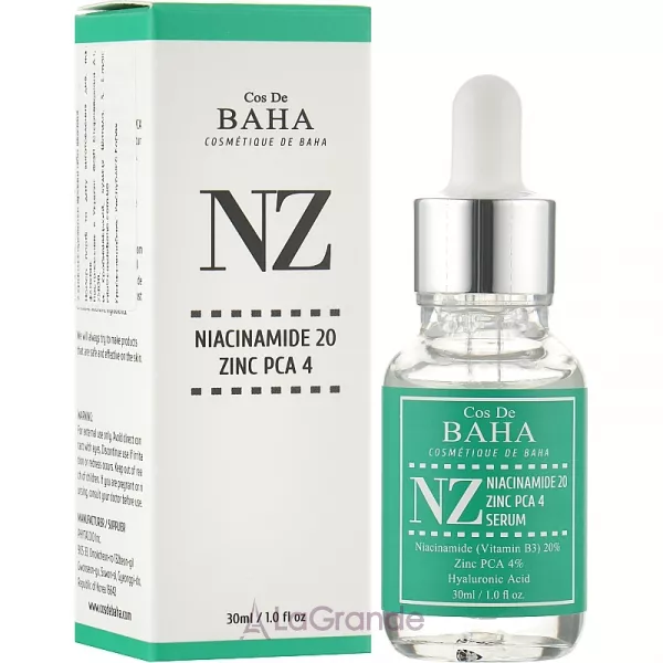 Cos De Baha Niacinamide 20% + Zinc 4% Serum ��������� ��� ���� � ������������ � ������