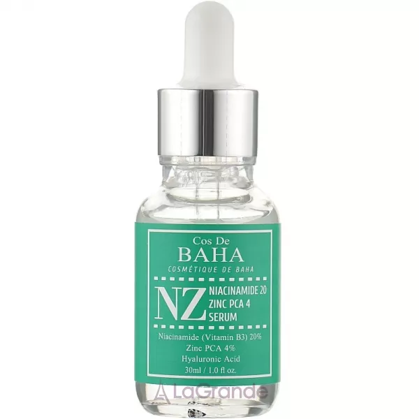 Cos De Baha Niacinamide 20% + Zinc 4% Serum ��������� ��� ���� � ������������ � ������