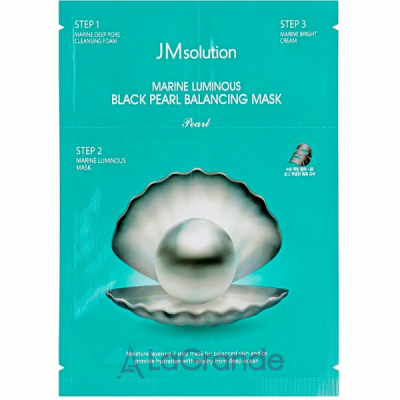 JMsolution Marine Luminous Black Pearl Balancing Mask        (foam/1.5ml+mask/30ml+cr/1.5ml)