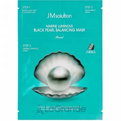 JMsolution Marine Luminous Black Pearl Balancing Mask        (foam/1.5ml+mask/30ml+cr/1.5ml)