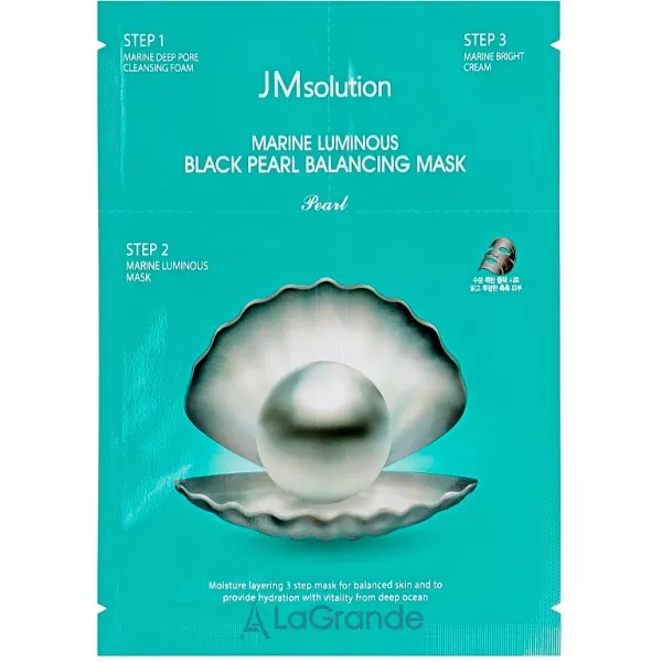 JMsolution Marine Luminous Black Pearl Balancing Mask ����� ��� ����� ���� � ������� ������� (foam/1.5ml+mask/30ml+cr/1.5ml)