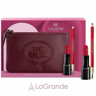 Collistar Cofanetto Rossetto Puro    (lipstick/4.5ml + lip/pencil/1.2g + pouch)