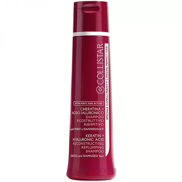 Collistar Pure Actives Keratin + Hyaluronic Acid Reconstructive Replumping Shampoo ����������������� ������� ��� �����