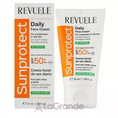 Revuele Sunprotect Oil Control Daily Face Cream For Combination To Oily Skin SPF 50+     