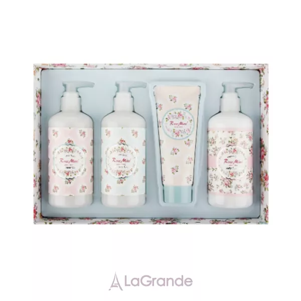 Kiss By Rosemine Steam Soft Body Gift Set ���� ��� ������� �� ���� �� �������� ������ ������� (sh/gel/2x300ml + b/lot/300ml + h/cr/100ml)