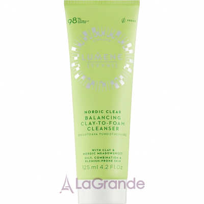 Lumene Nordic Clear Balancing Clay-To-Foam Cleanser  -