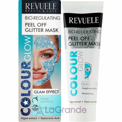 Revuele Color Glow Glitter Mask Pell-Off Bio-regulating  -