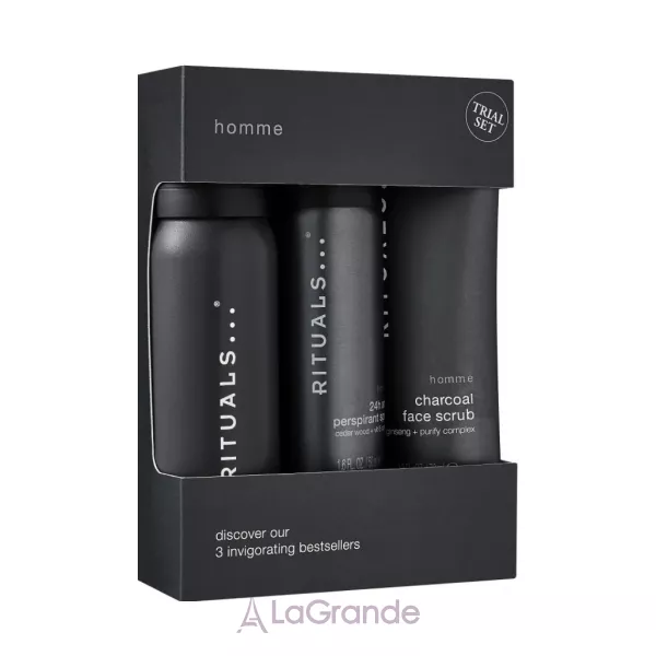 Rituals Homme Trial Set ����� (f/scrub/70ml + sh/gel/50ml + deo/50ml)