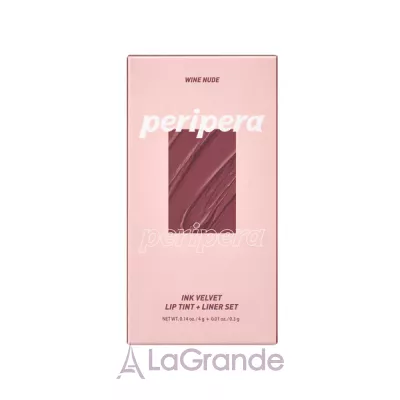 Peripera Ink Velvet + Lip Liner Set #002 Wine Nude ˳   :   -