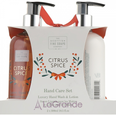Scottish Fine Soaps Citrus Spice Hand Care Set      (h/wash/300ml + h/lot/300ml)