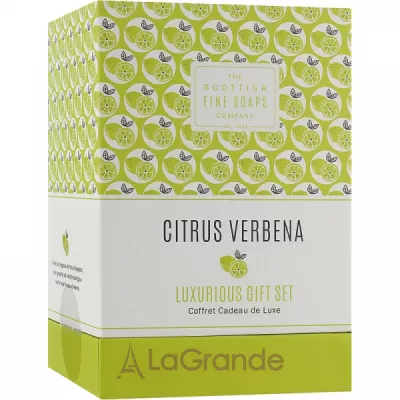 Scottish Fine Soaps Citrus Verbena Luxurious Gift Set   (wash/75ml + but/75ml + cr/75ml + soap)