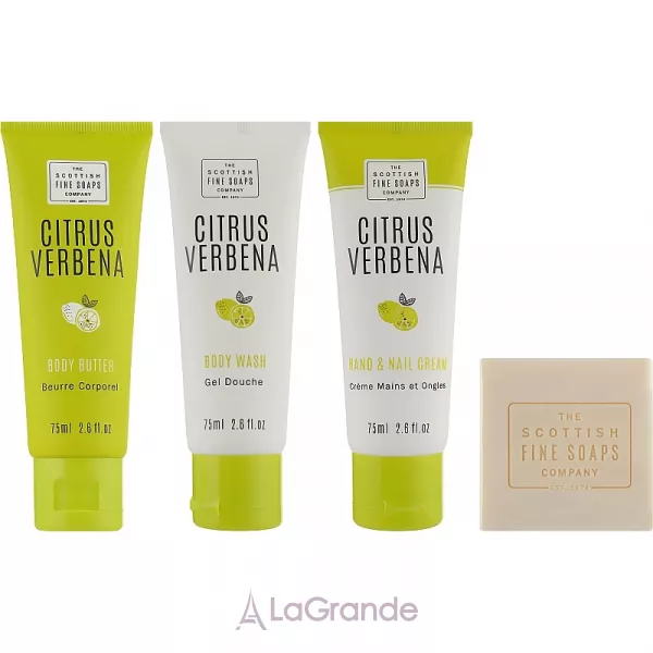 Scottish Fine Soaps Citrus Verbena Luxurious Gift Set ���������� ����� (wash/75ml + but/75ml + cr/75ml + soap)