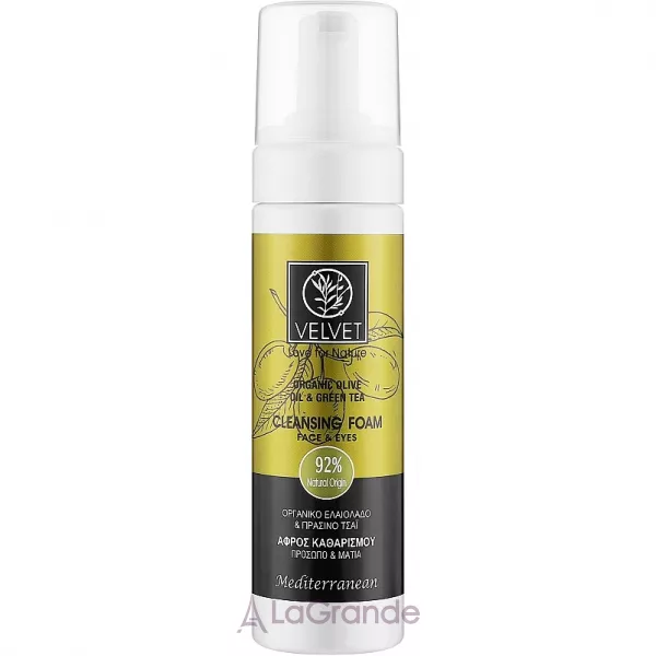 Velvet Love for Nature Organic Olive & Green Tea Foam ����������� ���� ��� ������� �� ����