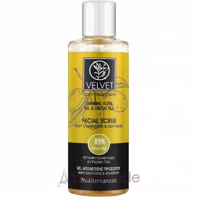 Velvet Love for Nature Organic Olive & Green Tea Face Scrub   