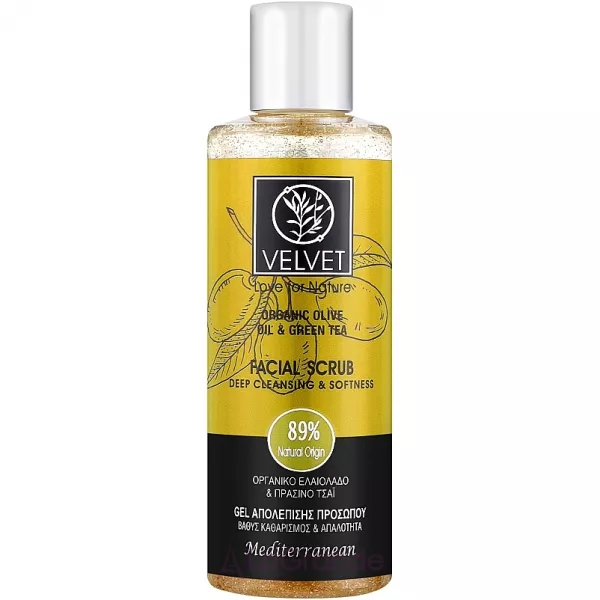 Velvet Love for Nature Organic Olive & Green Tea Face Scrub ����� ��� �������