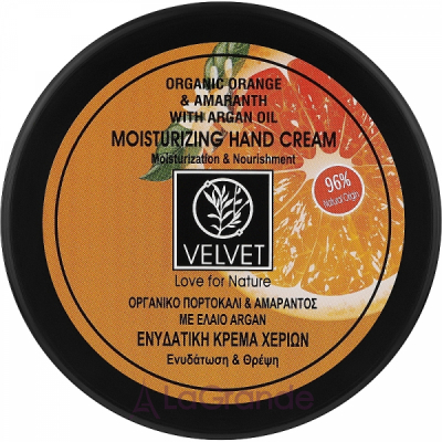 Velvet Love for Nature Organic Orange & Amaranth Hand Cream     