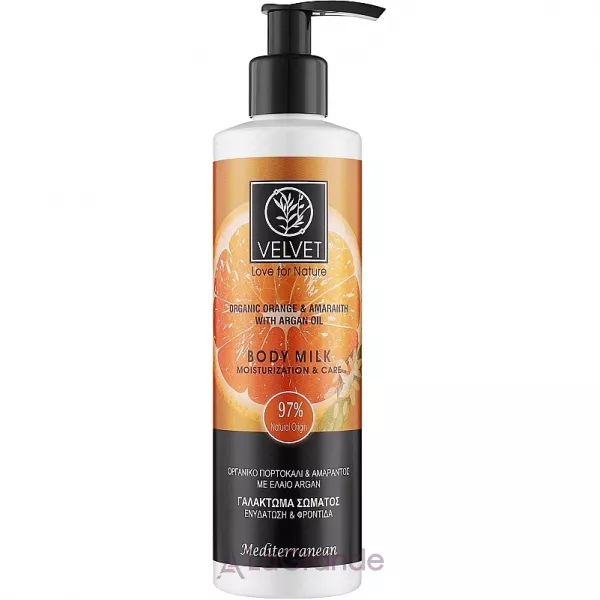 Velvet Love for Nature Organic Orange & Amaranth Body Milk ������� ��� ��� 