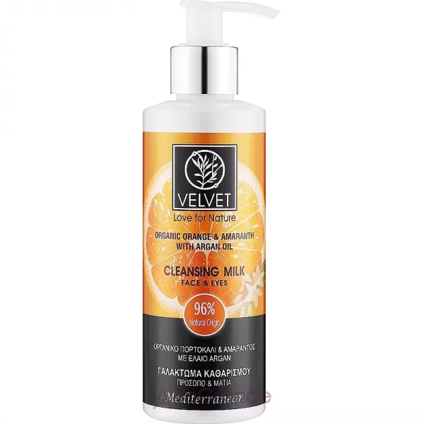 Velvet Love for Nature Organic Orange & Amaranth Cleansing Milk Face & Eyes ����������� ������� ��� ������� �� ����