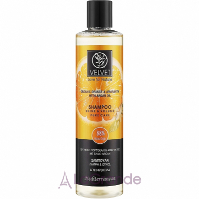 Velvet Love for Nature Organic Orange & Amaranth Shampoo Pure Care    
