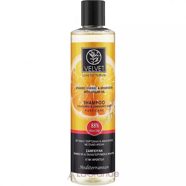 Velvet Love for Nature Organic Orange & Amaranth Shampoo Hair Pure Care ������� ��� ������� 