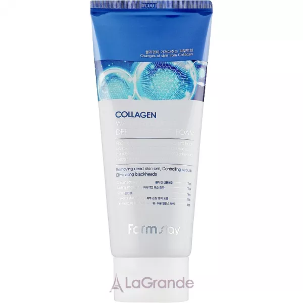 FarmStay Collagen Water Full Moist Deep Cleansing Foam ��������� ������������� ��� � ���������