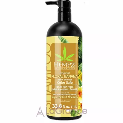 Hempz Original Floral Banana Herbal Shampoo Color Safe    