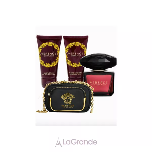Versace Crystal Noir ����� (��������� ���� 90 �� + ������ ��� ���� 100 �� + ���� ��� ���� 100 �� + ����������)