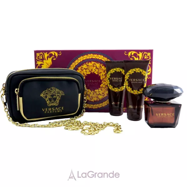 Versace Crystal Noir ����� (��������� ���� 90 �� + ������ ��� ���� 100 �� + ���� ��� ���� 100 �� + ����������)