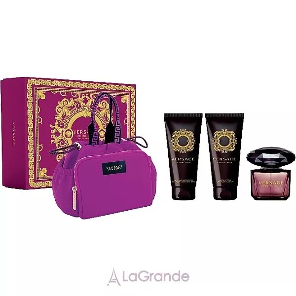 Versace Crystal Noir ����� (��������� ���� 90 �� + ������ ��� ���� 100 �� + ���� ��� ���� 100 �� + ����������)