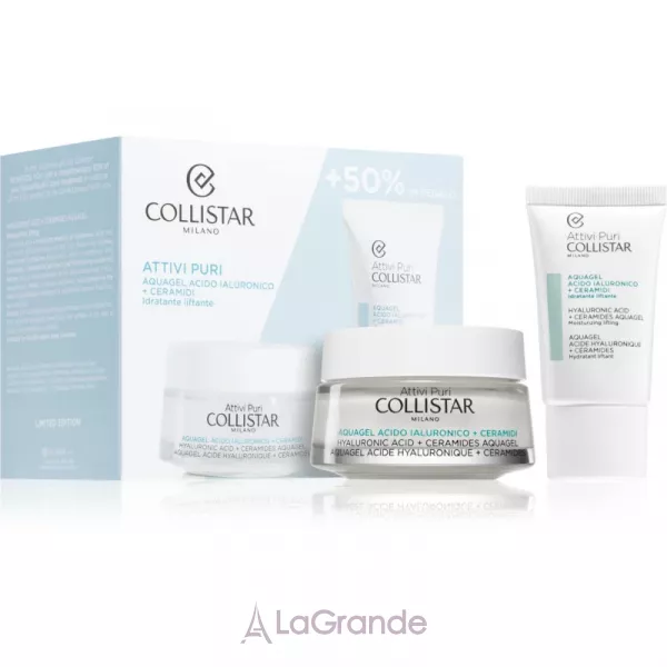 Collistar Attivi Puri Hyaluronic Acid + Ceramider Aquagel Set ����� (cr/50ml+cr/25ml)
