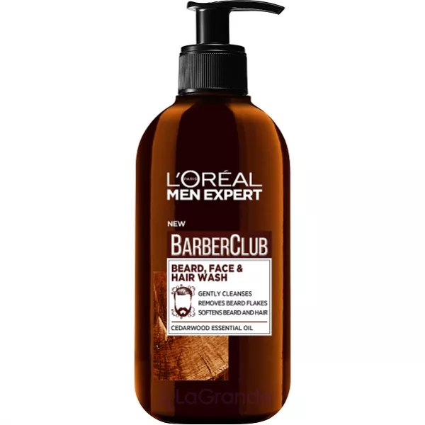 L'Oreal Paris Men Expert Barber Club Cleansing Shampoo ��������� ������� 3 � 1 ��� ������, ���� � �����
