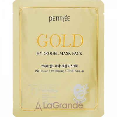 Petitfee Gold Hydrogel Mask Pack +5 golden complex ó       +5