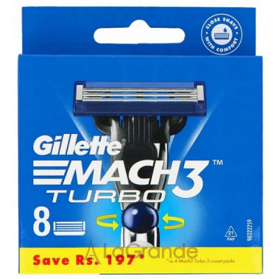 Gillette Mach3 Turbo 6 Months Of Shaving     (8 .)